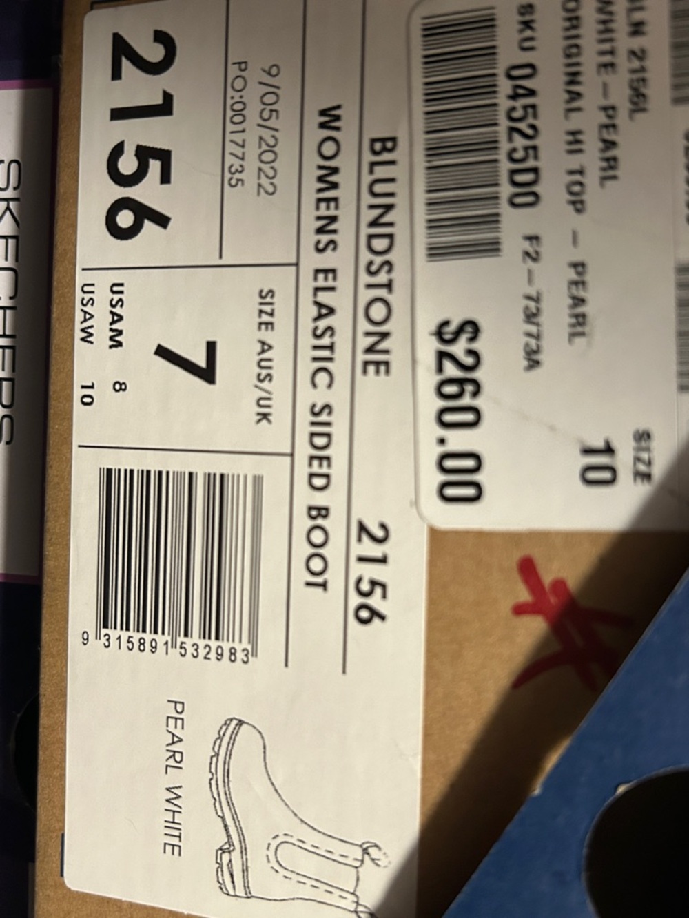 BLUNDSTONE #2156 women’s originals HI TOP Boots -pearl - Picture 7 of 7